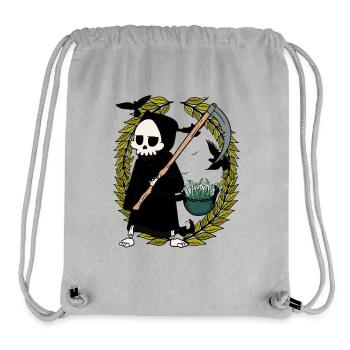Soldiers Helmet World Peace Snowdrops Death - Stanley/Stella Recycled Gym Bag - heather grey - Front
