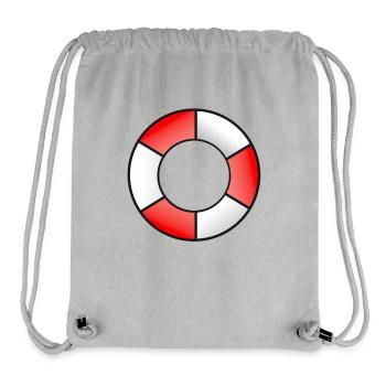 Rettungsring Rot Weiß - Stanley/Stella recycelter Gym Bag - Grau meliert - Vorne