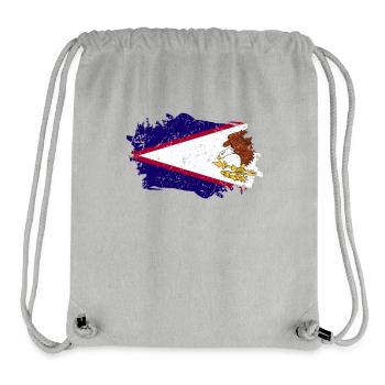 Drapeau des Samoa américaines - Sac à cordon recyclé Stanley/Stella - gris chiné - Devant