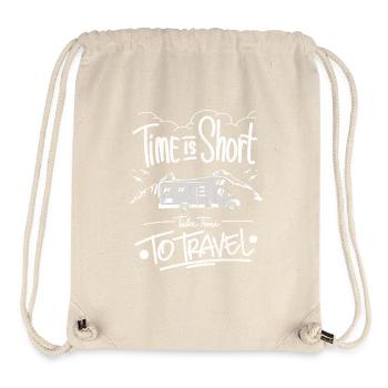 Time is Short Take Time to Travel - Stanley/Stella Recycled Gym Bag - natural - Front