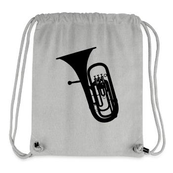 Instrument à vent tuba - Sac à cordon recyclé Stanley/Stella - gris chiné - Devant