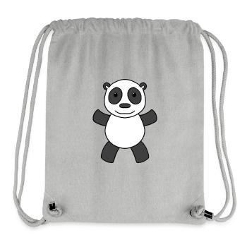 Panda Bär Niedlich - Stanley/Stella recycelter Gym Bag - Grau meliert - Vorne