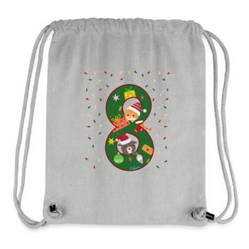 8 Years Old Children Christmas Gift Cute - Stanley/Stella Recycled Gym Bag - heather grey - Front