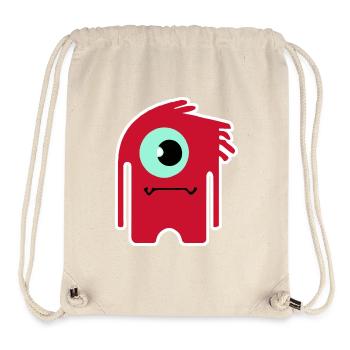 Red Cyclops Monster | Funny Chibi Alien  - Stanley/Stella Recycled Gym Bag - natural - Front