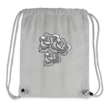 Rose Schwarz Weiß Rose Handgezeichnet - Stanley/Stella recycelter Gym Bag - Grau meliert - Vorne