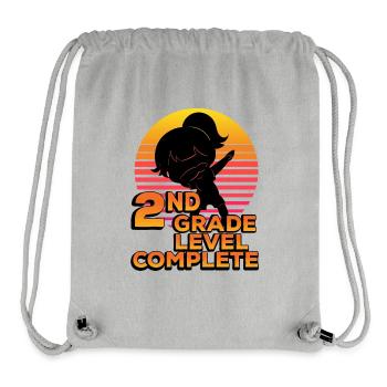 2nd Class Level Full Silhouette Dab End - Stanley/Stella Recycled Gym Bag - heather grey - Front