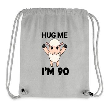 90 Birthday - 90 Years - Embrace - Stanley/Stella Recycled Gym Bag - heather grey - Front
