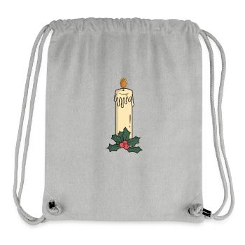 Candle Christmas - Stanley/Stella Recycled Gym Bag - heather grey - Front