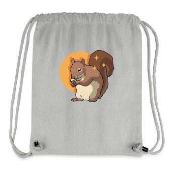 Simpatico scoiattolo grigio scoiattolo regalo - Borsa sportiva in tessuto riciclato Stanley/Stella - grigio melange - Fronte