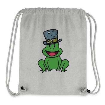 emotions, feelings, toad, frog, quark, children, happy - Stanley/Stella Recycled Gym Bag - heather grey - Front