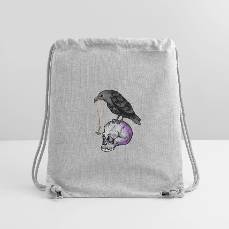Gothic Krähe mit Mjölnir Kette auf Schädel - Goth Stanley/Stella recycelter Gym Bag