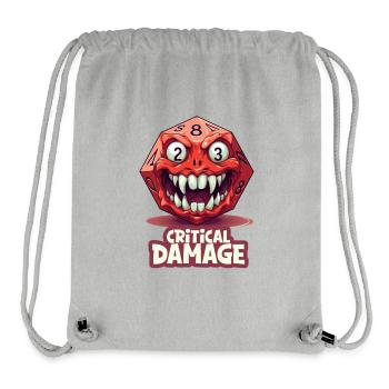 Critical Damage W20 Sarcasm RPG Shirt - Stanley/Stella Recycled Gym Bag - heather grey - Front