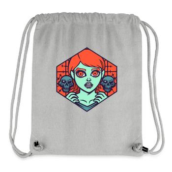 Manga Anime Cartoon Strip: Totenkopf und Mädchen - Stanley/Stella recycelter Gym Bag - Grau meliert - Vorne