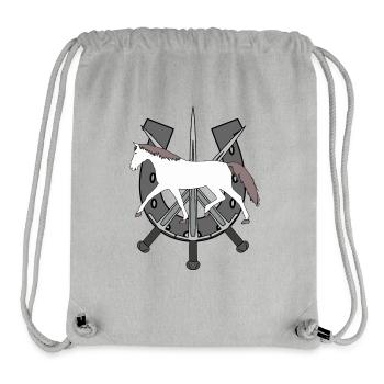 Cheval Ross Cheval Fer à cheval Épées Cavalier d’épée - Sac à cordon recyclé Stanley/Stella - gris chiné - Devant