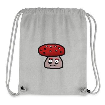 champignon, champignon, habitant de la forêt, vénéneux, amical - Sac à cordon recyclé Stanley/Stella - gris chiné - Devant