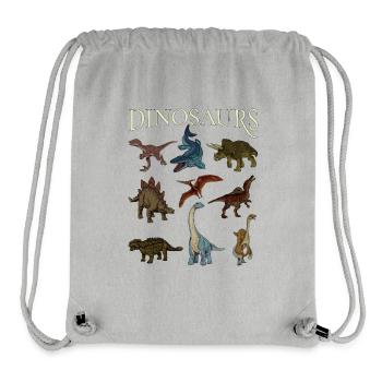 Verschiedene Dinosaurier - Stanley/Stella recycelter Gym Bag - Grau meliert - Vorne
