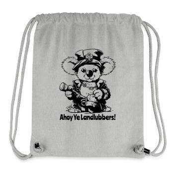 Ahoy ihr Landratten, Koala-Kapitän - Stanley/Stella recycelter Gym Bag - Grau meliert - Vorne