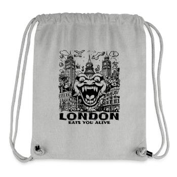 Londres est un monstre, il vous dévore vivant - Sac à cordon recyclé Stanley/Stella - gris chiné - Devant