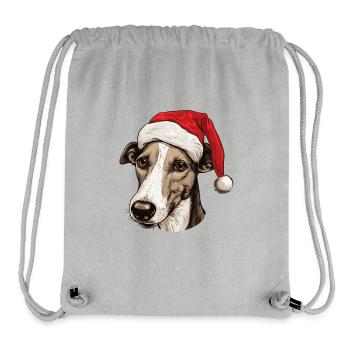 Greyhound Dog Head Christmas Christmas - Stanley/Stella Recycled Gym Bag - heather grey - Front