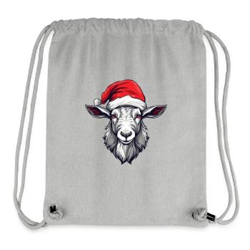 Ziege Weihnachten Tier Kopf - Stanley/Stella recycelter Gym Bag - Grau meliert - Vorne
