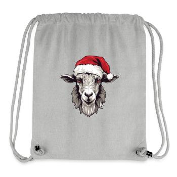 Ziege Xmas Weihnachten Tier Kopf - Stanley/Stella recycelter Gym Bag - Grau meliert - Vorne