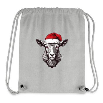 Ziege Xmas Weihnachten Tier Kopf - Stanley/Stella recycelter Gym Bag - Grau meliert - Vorne