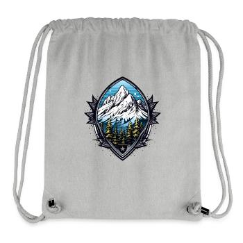 Mountains Alps Coat of Arms - Stanley/Stella Recycled Gym Bag - heather grey - Front