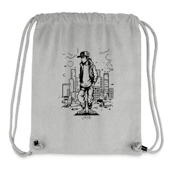 Urbaner Style: Hip-Hop - Stanley/Stella recycelter Gym Bag - Grau meliert - Vorne