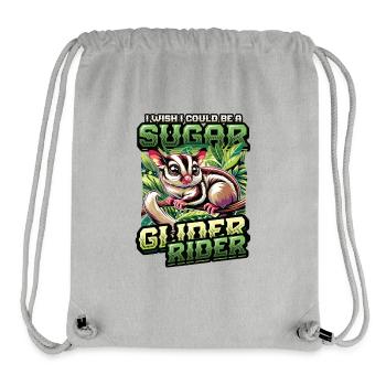 Australian Sugar Glider Short-headed Gliders - Stanley/Stella Recycled Gym Bag - heather grey - Front