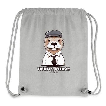 Tickets bitte! Der Zugführer Otter - Stanley/Stella recycelter Gym Bag - Grau meliert - Vorne