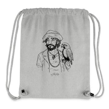 Attractive pirate with parrot - Stanley/Stella Recycled Gym Bag - heather grey - Front