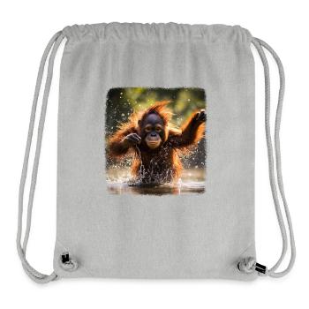 Orangutans realistic Orangutan - Stanley/Stella Recycled Gym Bag - heather grey - Front