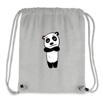 Panda is annoyed - Stanley/Stella Recycled Gym Bag - heather grey - Front