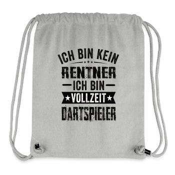 Ich Bin Kein Rentner Ich Bin Vollzeit Dartspieler - Stanley/Stella recycelter Gym Bag - Grau meliert - Vorne