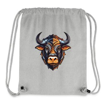Bull Head Taurus - Stanley/Stella Recycled Gym Bag - heather grey - Front