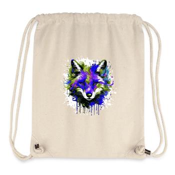 Fuchs Kopf Porträt Bunt - Stanley/Stella recycelter Gym Bag - Naturweiß - Vorne