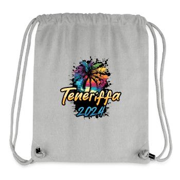Tenerife 2024 Palm Trees Multicoloured - Stanley/Stella Recycled Gym Bag - heather grey - Front