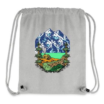 Alps, Summit, Mountains, Beg Hut, House, Alm, Tyrol, Nature - Stanley/Stella Recycled Gym Bag - heather grey - Front