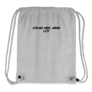 Wandern - Explore More, Worry Less - Stanley/Stella recycelter Gym Bag - Grau meliert - Vorne