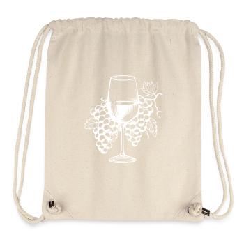 Wine Glass Grapes Wine - Stanley/Stella Recycled Gym Bag - natural - Front