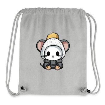 Mouse Animal Baby Comic - Stanley/Stella Recycled Gym Bag - heather grey - Front