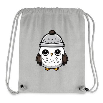 Owl Animal Baby Comic - Stanley/Stella Recycled Gym Bag - heather grey - Front