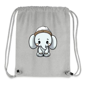 Elephant Animal Baby Comic - Stanley/Stella Recycled Gym Bag - heather grey - Front