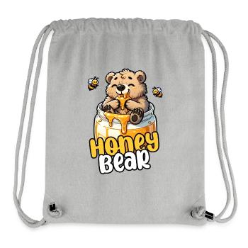 Honey Bear – süßer kleiner Bär im Honigtopf - Stanley/Stella recycelter Gym Bag - Grau meliert - Vorne