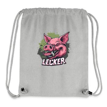Sausage, bacon and delicious pig's head pork - Stanley/Stella Recycled Gym Bag - heather grey - Front