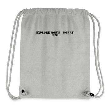 Wandern - Explore More, Worry Less - Stanley/Stella recycelter Gym Bag - Grau meliert - Vorne