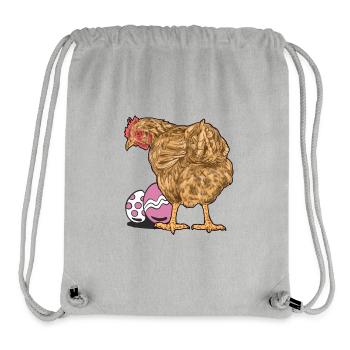 Chicken, Poultry, Poultry, Eggs, Egg, Easter, Easter Egg - Stanley/Stella Recycled Gym Bag - heather grey - Front