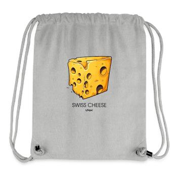 Morceau de fromage suisse - Sac à cordon recyclé Stanley/Stella - gris chiné - Devant