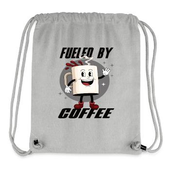 Fueled By Coffee Kaffee Barista Espresso Kaffee - Stanley/Stella recycelter Gym Bag - Grau meliert - Vorne