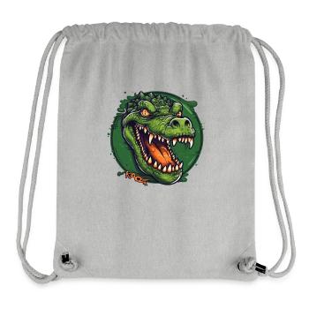 Cartoon-Alligator: Grüner, lustiger Gator - Stanley/Stella recycelter Gym Bag - Grau meliert - Vorne